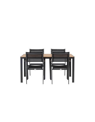 Matgrupp Break med Copacabana matstolar, 150 × 90 cm