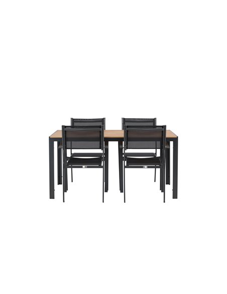 Matgrupp Break med Copacabana matstolar, 150 × 90 cm