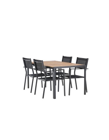 Matgrupp Break med Copacabana matstolar, 150 × 90 cm