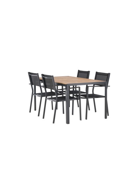 Matgrupp Break med Copacabana matstolar, 150 × 90 cm