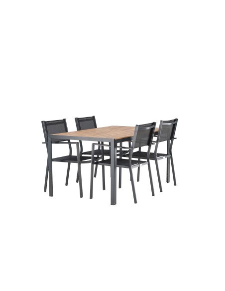 Matgrupp Break med Copacabana matstolar, 150 × 90 cm