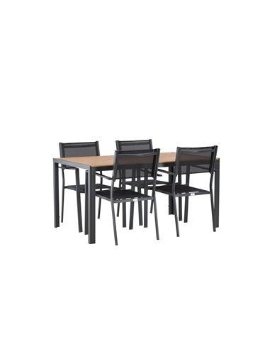 Matgrupp Break med Copacabana matstolar, 150 × 90 cm