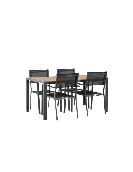 Matgrupp Break med Copacabana matstolar, 150 × 90 cm