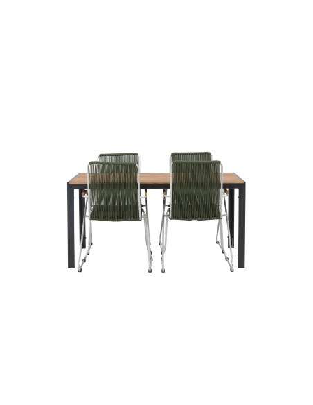 Matgrupp Break med Bois matstolar, 150 × 90 cm
