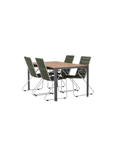 Matgrupp Break med Bois matstolar, 150 × 90 cm