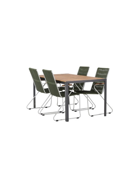 Matgrupp Break med Bois matstolar, 150 × 90 cm