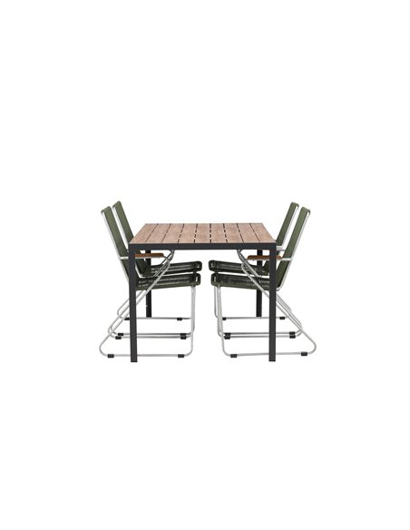 Matgrupp Break med Bois matstolar, 150 × 90 cm