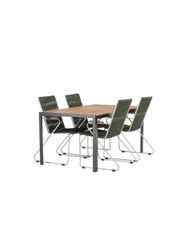 Matgrupp Break med Bois matstolar, 150 × 90 cm
