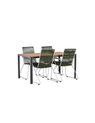 Matgrupp Break med Bois matstolar, 150 × 90 cm