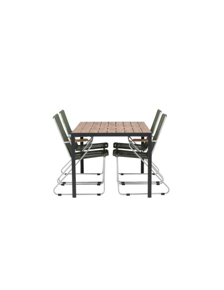 Matgrupp Break med Bois matstolar, 150 × 90 cm
