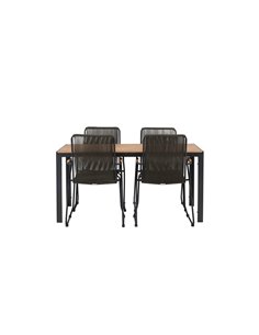 Matgrupp Break med Bois matstolar, 150 × 90 cm