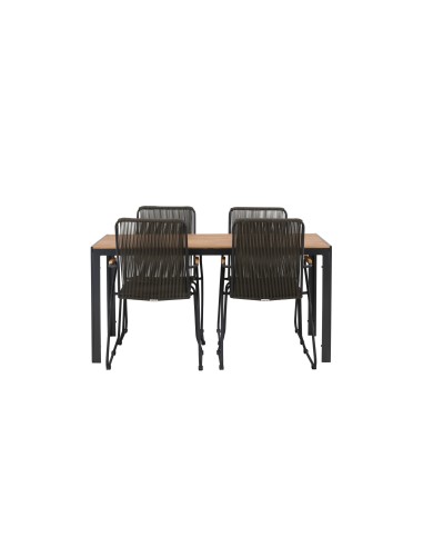 Matgrupp Break med Bois matstolar, 150 × 90 cm