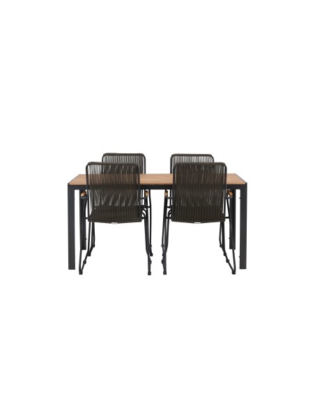 Matgrupp Break med Bois matstolar, 150 × 90 cm