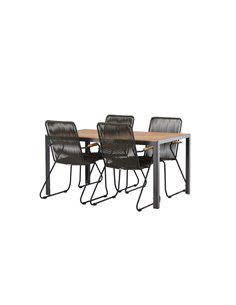 Matgrupp Break med Bois matstolar, 150 × 90 cm 2