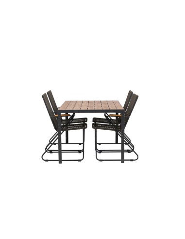 Matgrupp Break med Bois matstolar, 150 × 90 cm