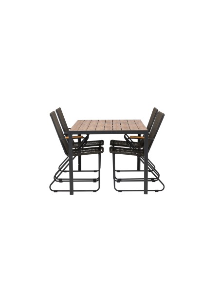 Matgrupp Break med Bois matstolar, 150 × 90 cm