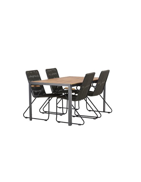 Matgrupp Break med Bois matstolar, 150 × 90 cm