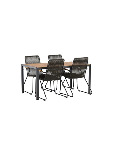 Matgrupp Break med Bois matstolar, 150 × 90 cm
