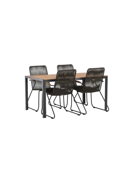 Matgrupp Break med Bois matstolar, 150 × 90 cm