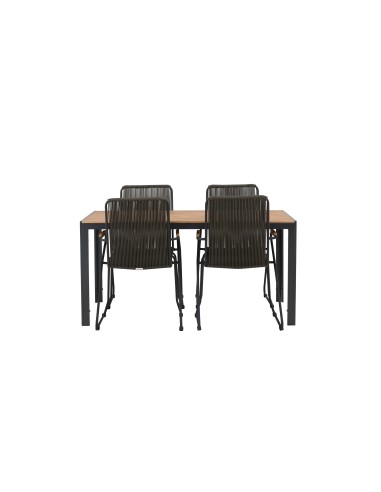 Matgrupp Break med Bois matstolar, 150 × 90 cm