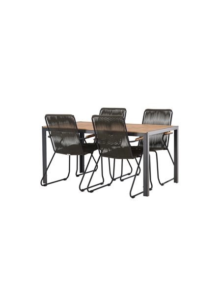 Matgrupp Break med Bois matstolar, 150 × 90 cm