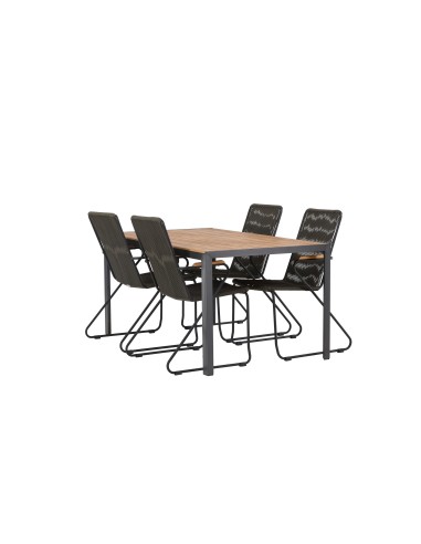 Matgrupp Break med Bois matstolar, 150 × 90 cm