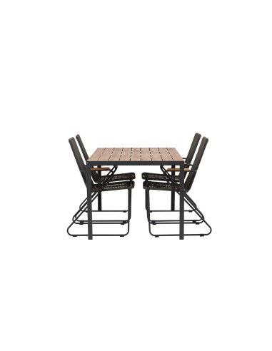 Matgrupp Break med Bois matstolar, 150 × 90 cm