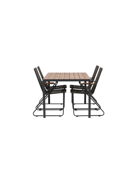 Matgrupp Break med Bois matstolar, 150 × 90 cm