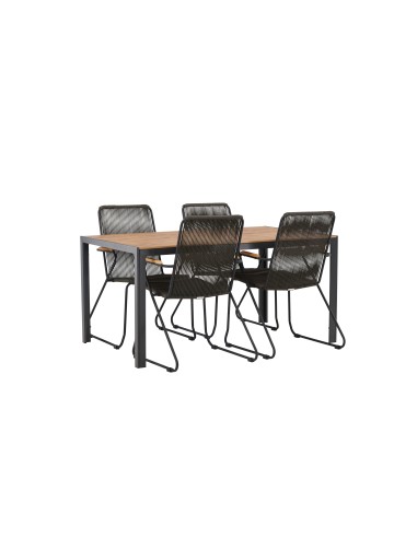Matgrupp Break med Bois matstolar, 150 × 90 cm