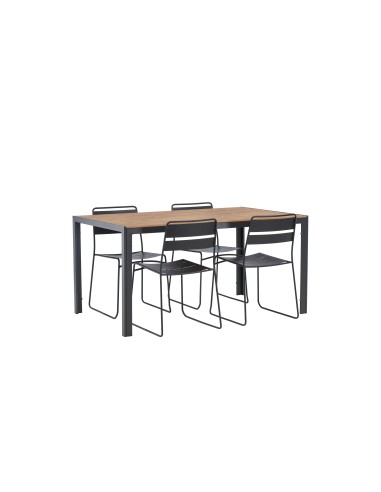 Matgrupp Break med Lina matstolar, 150 × 90 cm