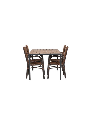 Matgrupp Break med Galera matstolar, 150 × 90 cm