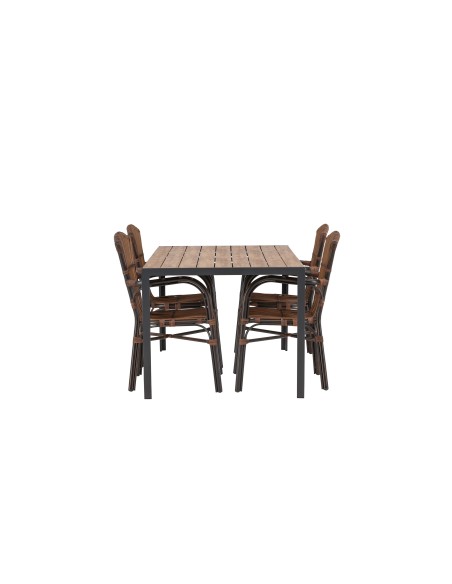 Matgrupp Break med Galera matstolar, 150 × 90 cm
