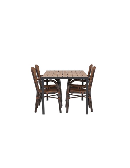 Matgrupp Break med Galera matstolar, 150 × 90 cm