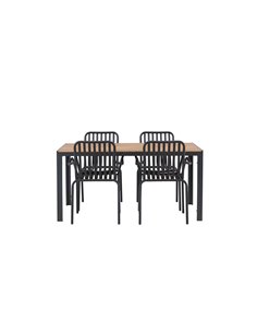 Matgrupp Break med Peking matstolar, 150 × 90 cm
