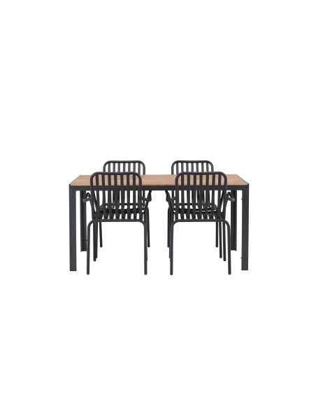 Matgrupp Break med Peking matstolar, 150 × 90 cm