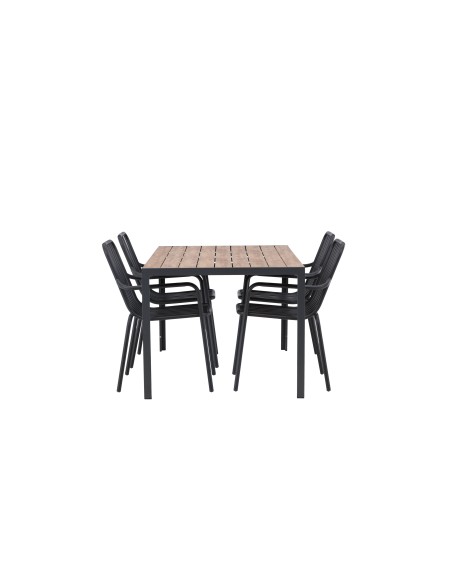 Matgrupp Break med Peking matstolar, 150 × 90 cm