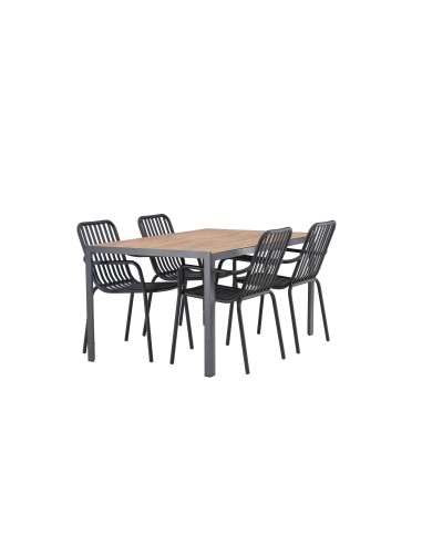 Matgrupp Break med Peking matstolar, 150 × 90 cm