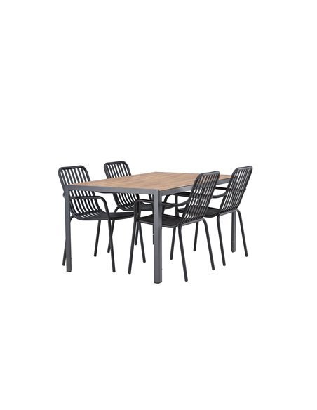 Matgrupp Break med Peking matstolar, 150 × 90 cm