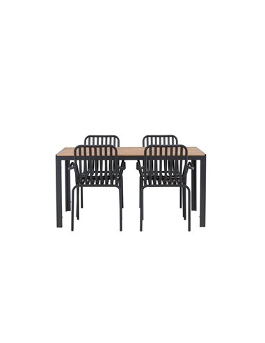 Matgrupp Break med Peking matstolar, 150 × 90 cm