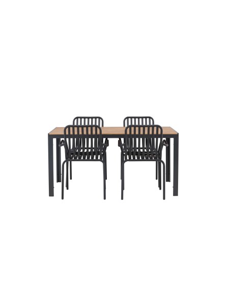 Matgrupp Break med Peking matstolar, 150 × 90 cm