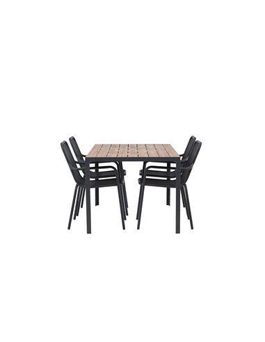 Matgrupp Break med Peking matstolar, 150 × 90 cm