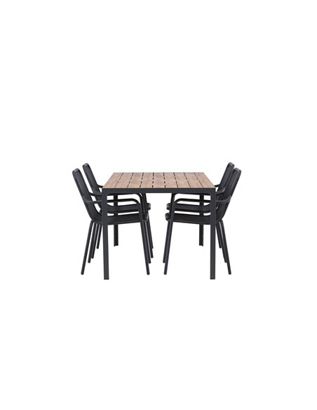 Matgrupp Break med Peking matstolar, 150 × 90 cm