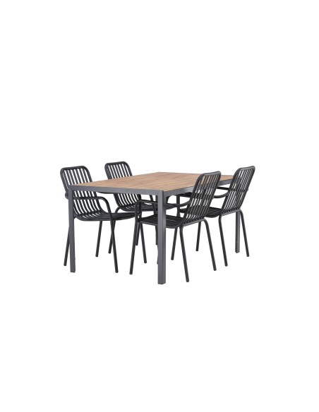 Matgrupp Break med Peking matstolar, 150 × 90 cm