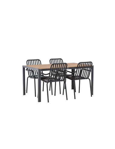 Matgrupp Break med Peking matstolar, 150 × 90 cm