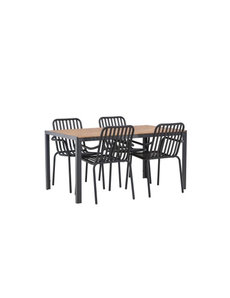 Matgrupp Break med Peking matstolar, 150 × 90 cm