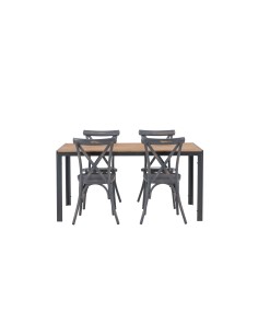 Matgrupp Break med Tablas matstolar, 150 × 90 cm