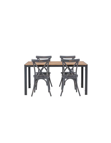 Matgrupp Break med Tablas matstolar, 150 × 90 cm