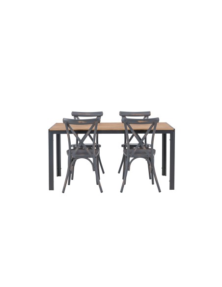 Matgrupp Break med Tablas matstolar, 150 × 90 cm