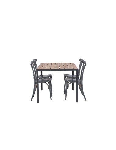 Matgrupp Break med Tablas matstolar, 150 × 90 cm