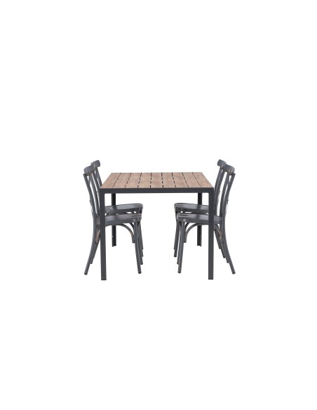 Matgrupp Break med Tablas matstolar, 150 × 90 cm
